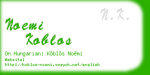 noemi koblos business card